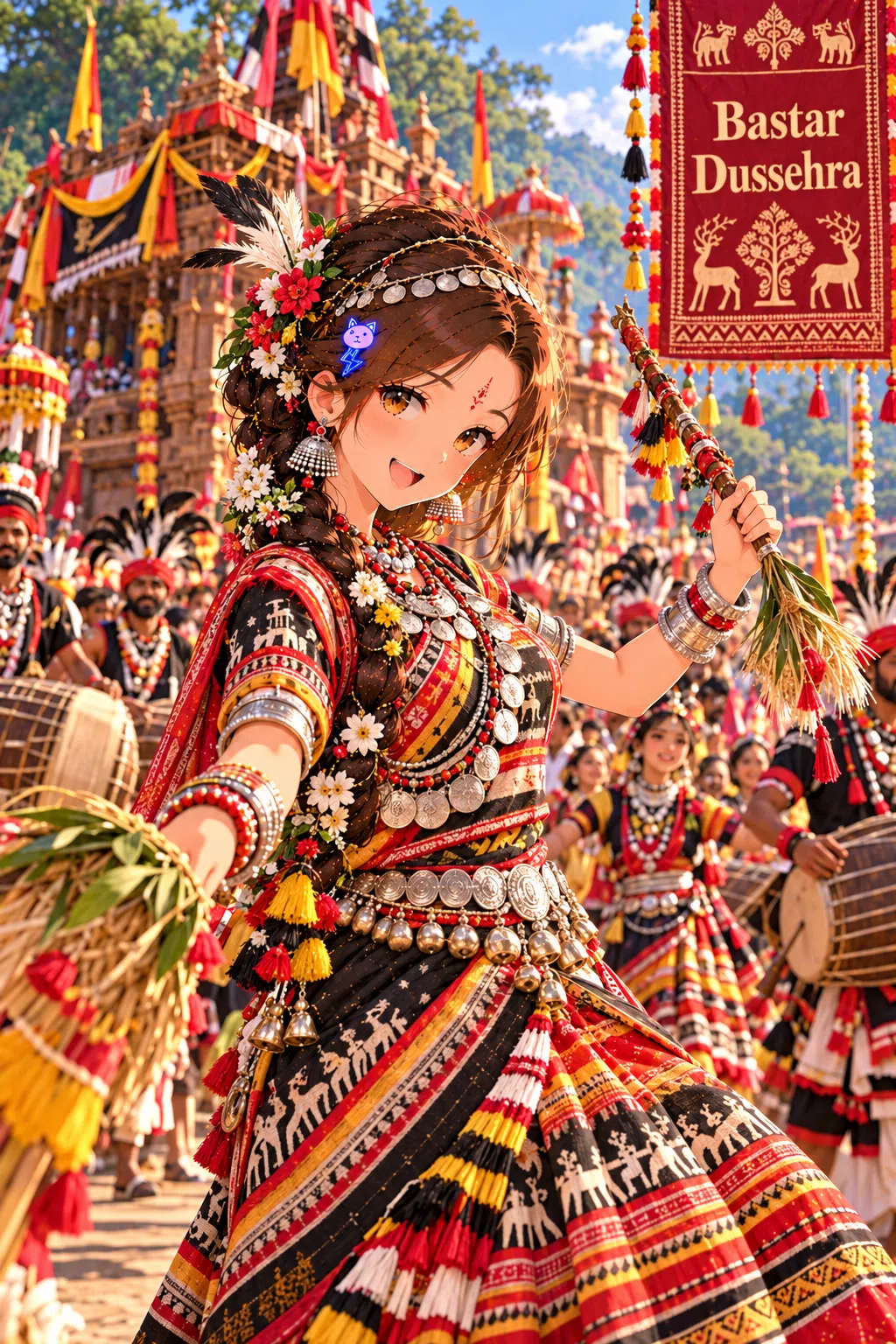 Tiny dressed for Bastar Dussehra