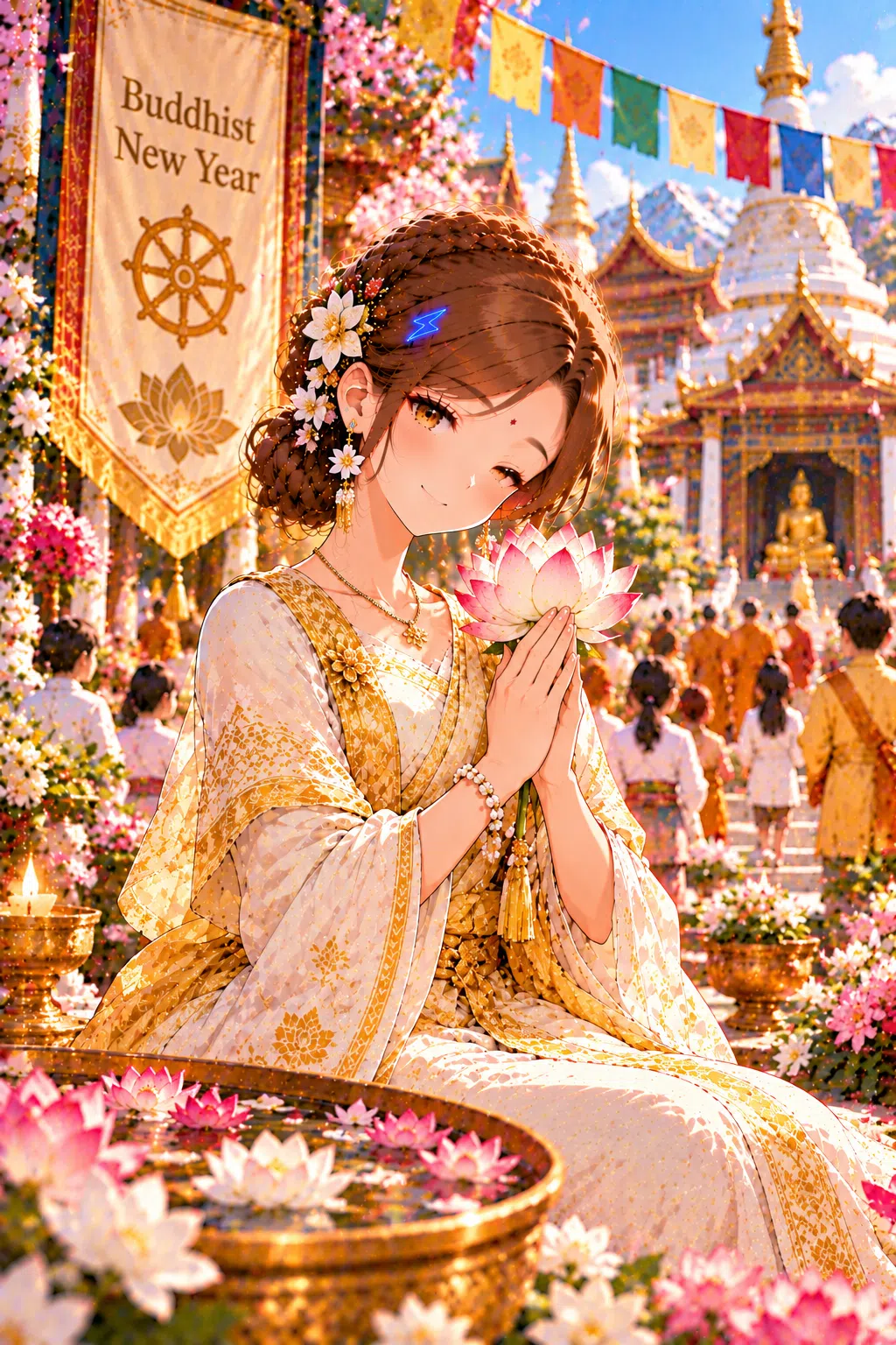 Tiny dressed for Buddhist New Year