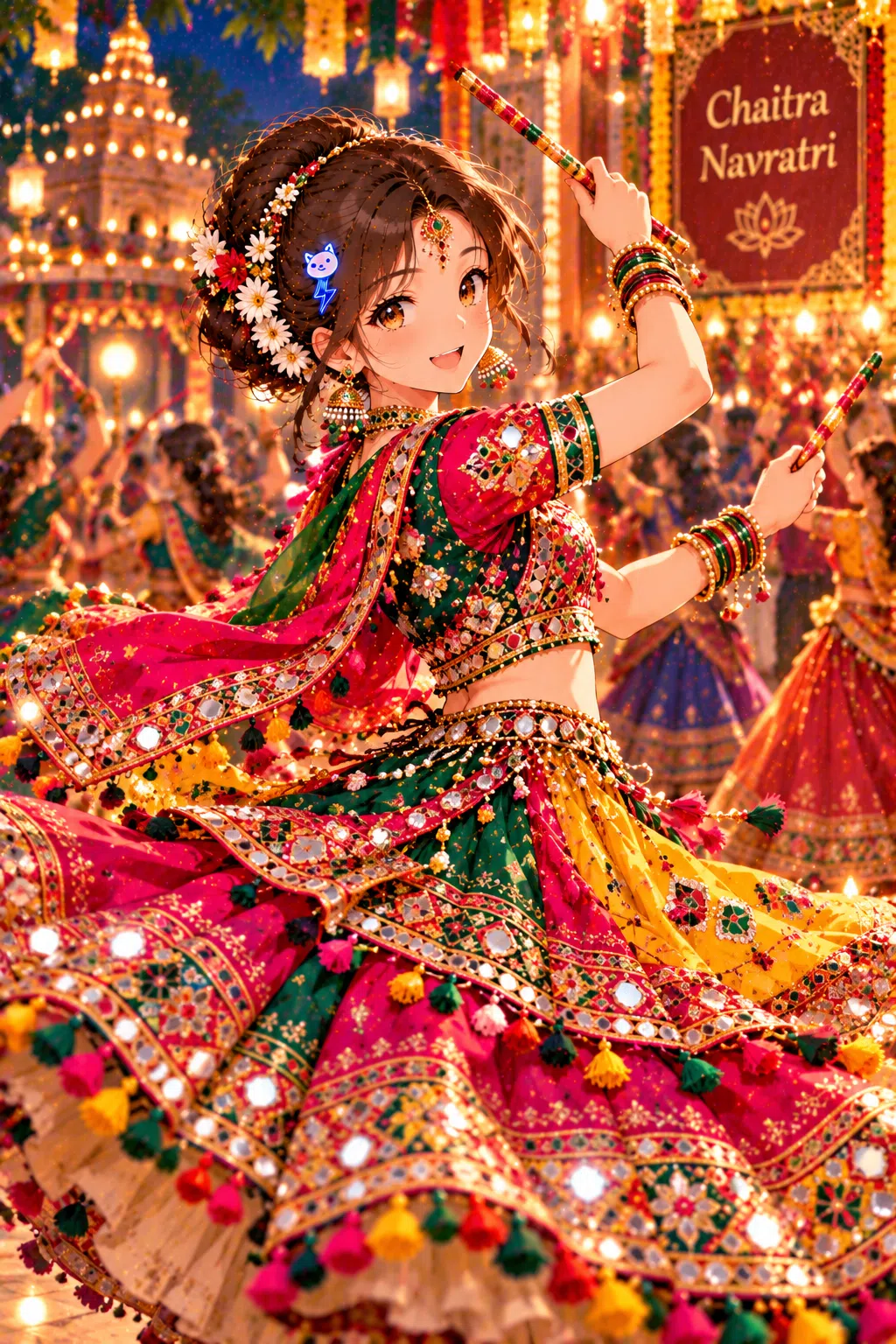 Tiny dressed for Chaitra Navratri
