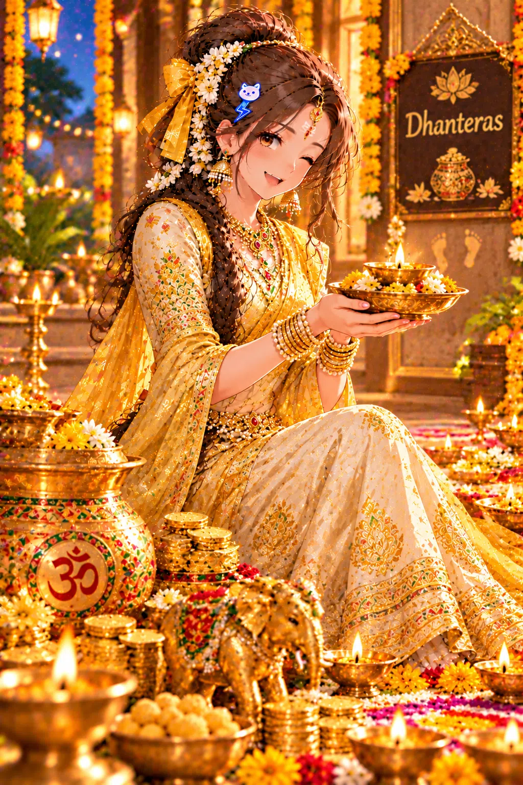 Tiny dressed for Dhanteras
