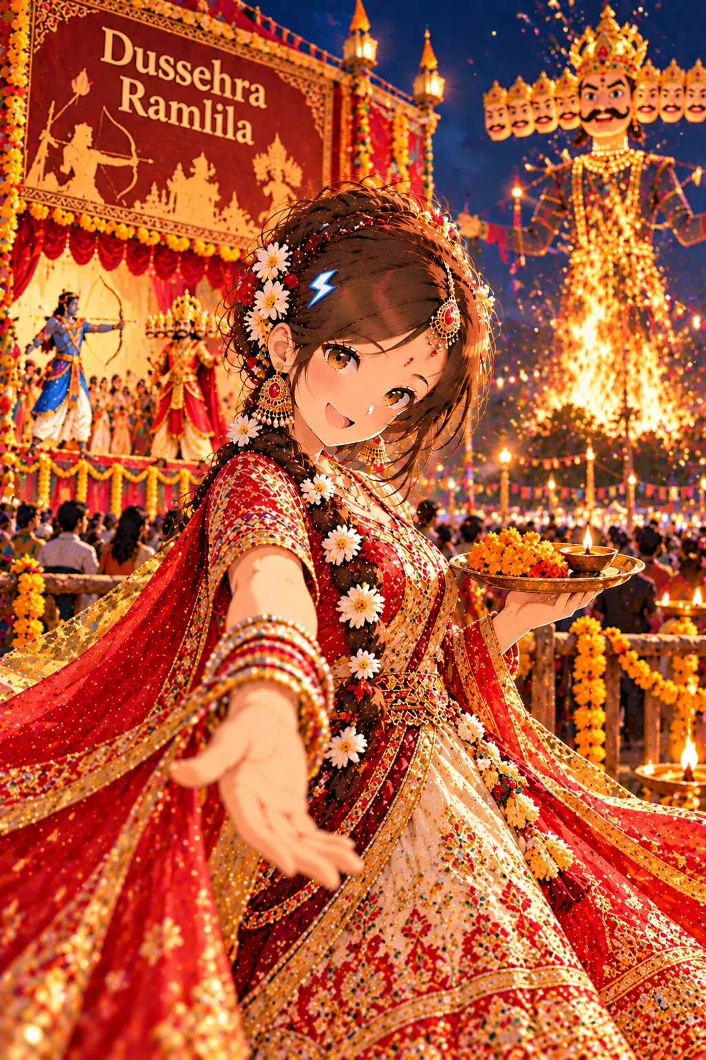 Tiny dressed for Dussehra Ramlila