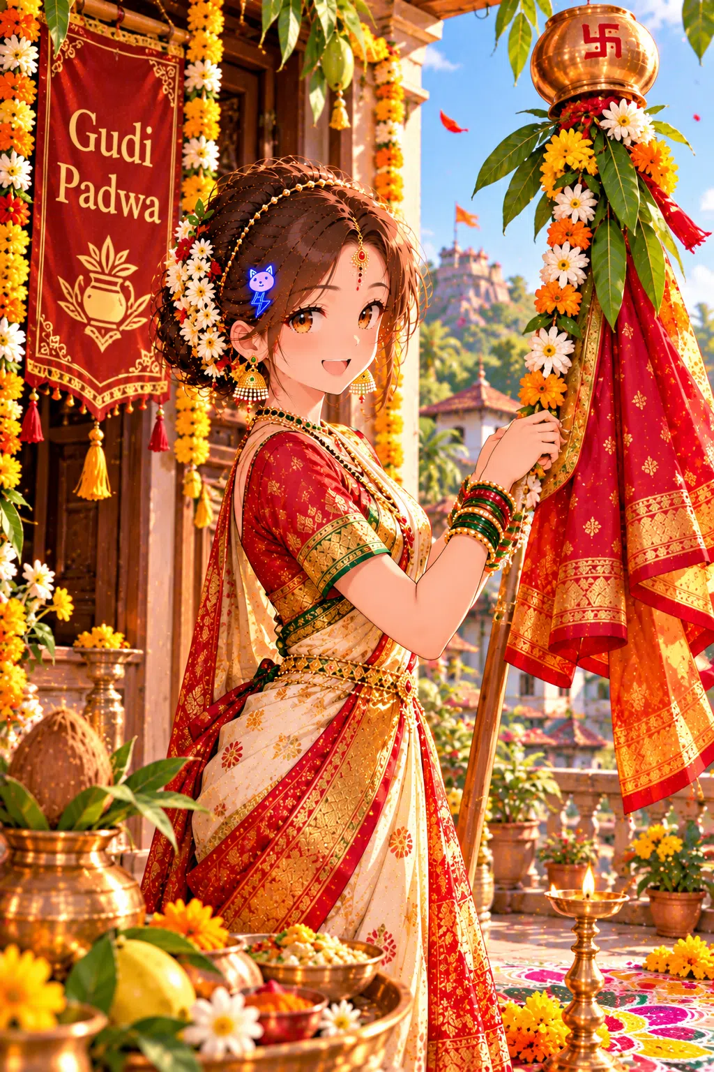 Tiny dressed for Gudi Padwa