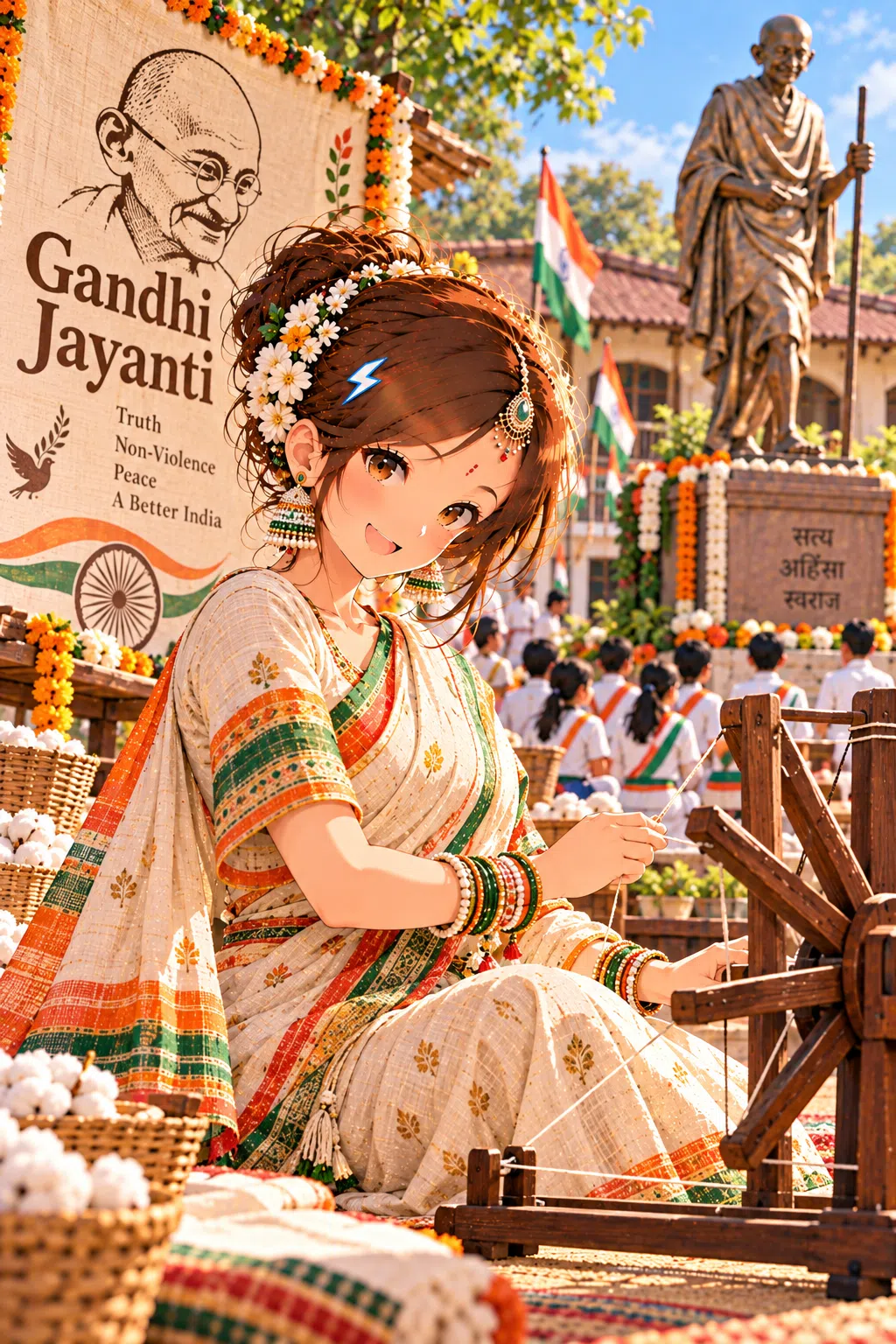 Tiny dressed for Gandhi Jayanti