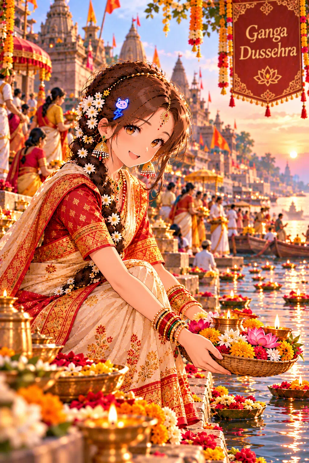 Tiny dressed for Ganga Dussehra