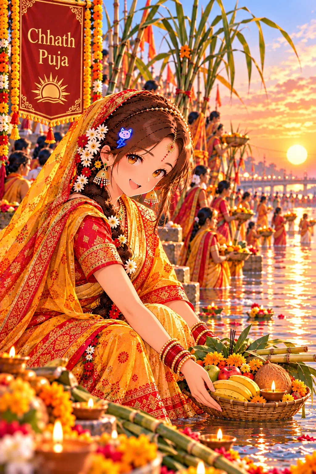 Tiny dressed for Chhath Puja