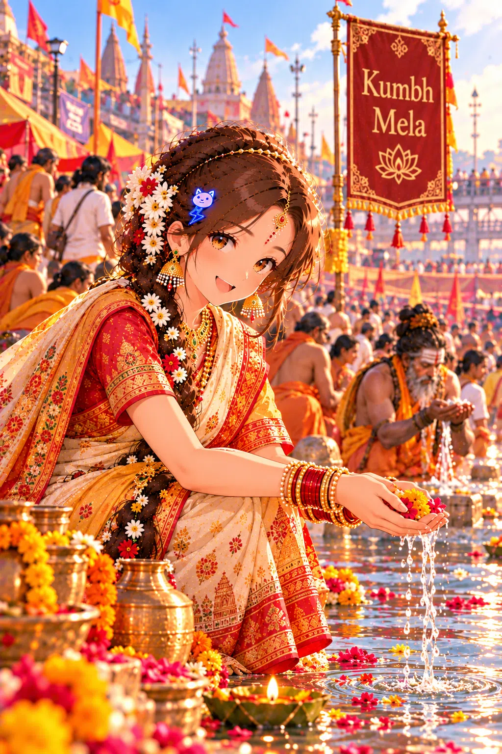 Tiny dressed for Kumbh Mela