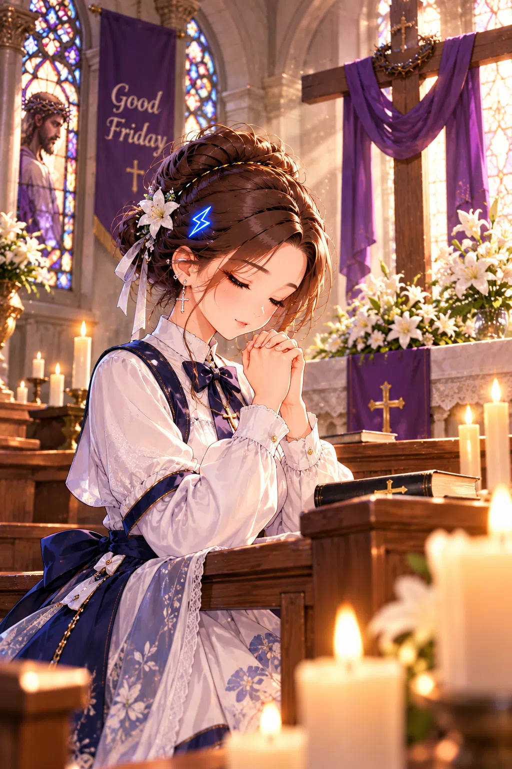 Tiny dressed for Good Friday