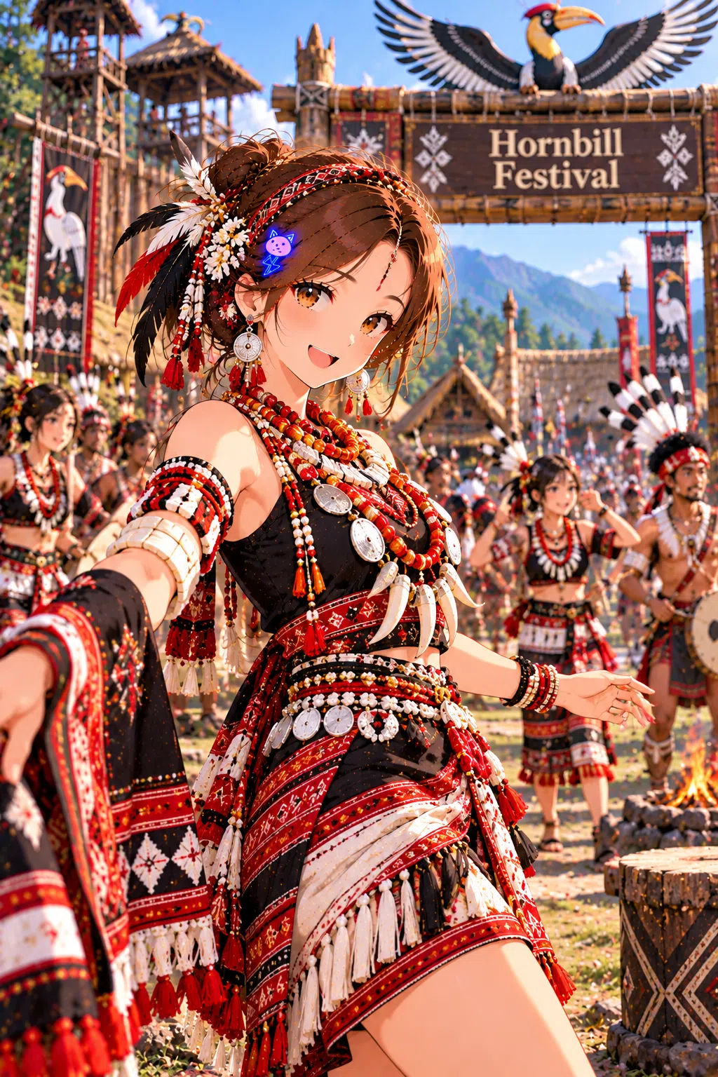 Tiny dressed for Hornbill Festival
