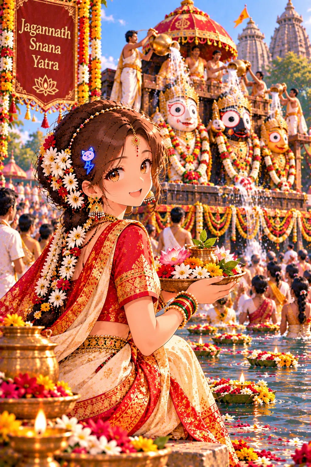 Tiny dressed for Jagannath Snana Yatra