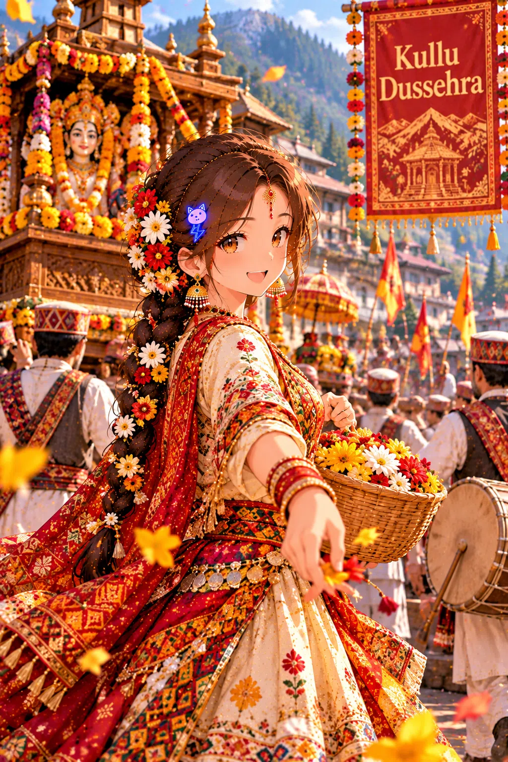 Tiny dressed for Kullu Dussehra