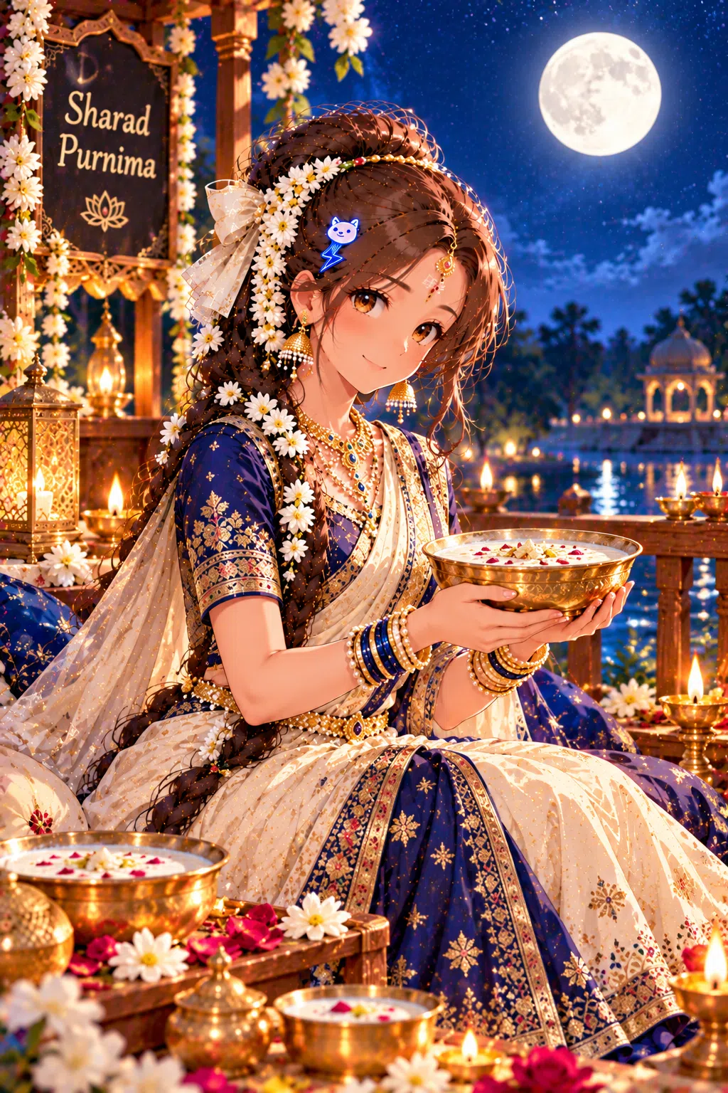 Tiny dressed for Sharad Purnima