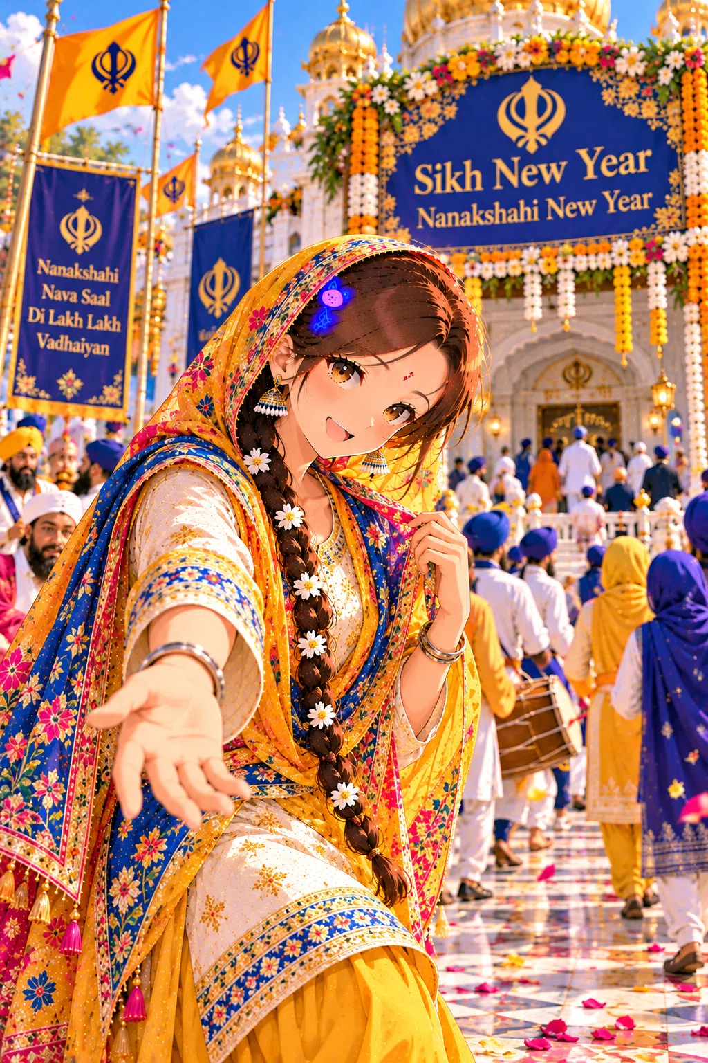 Tiny dressed for Nanakshahi New Year