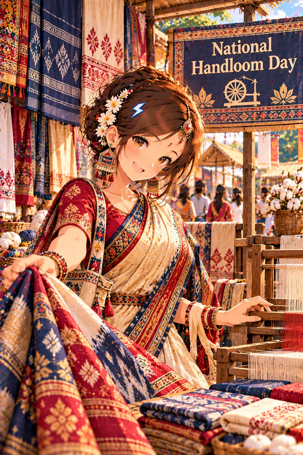 Tiny dressed for National Handloom Day