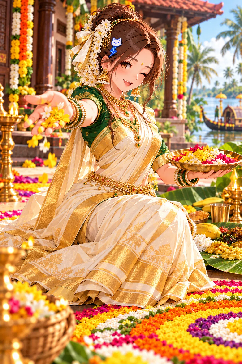 Tiny dressed for Onam
