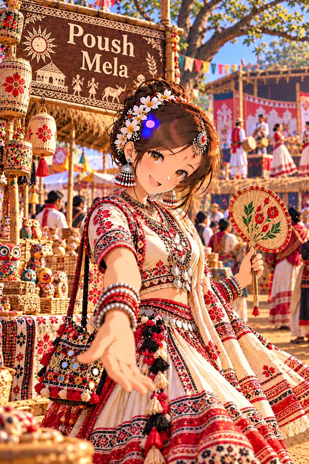 Tiny dressed for Poush Mela