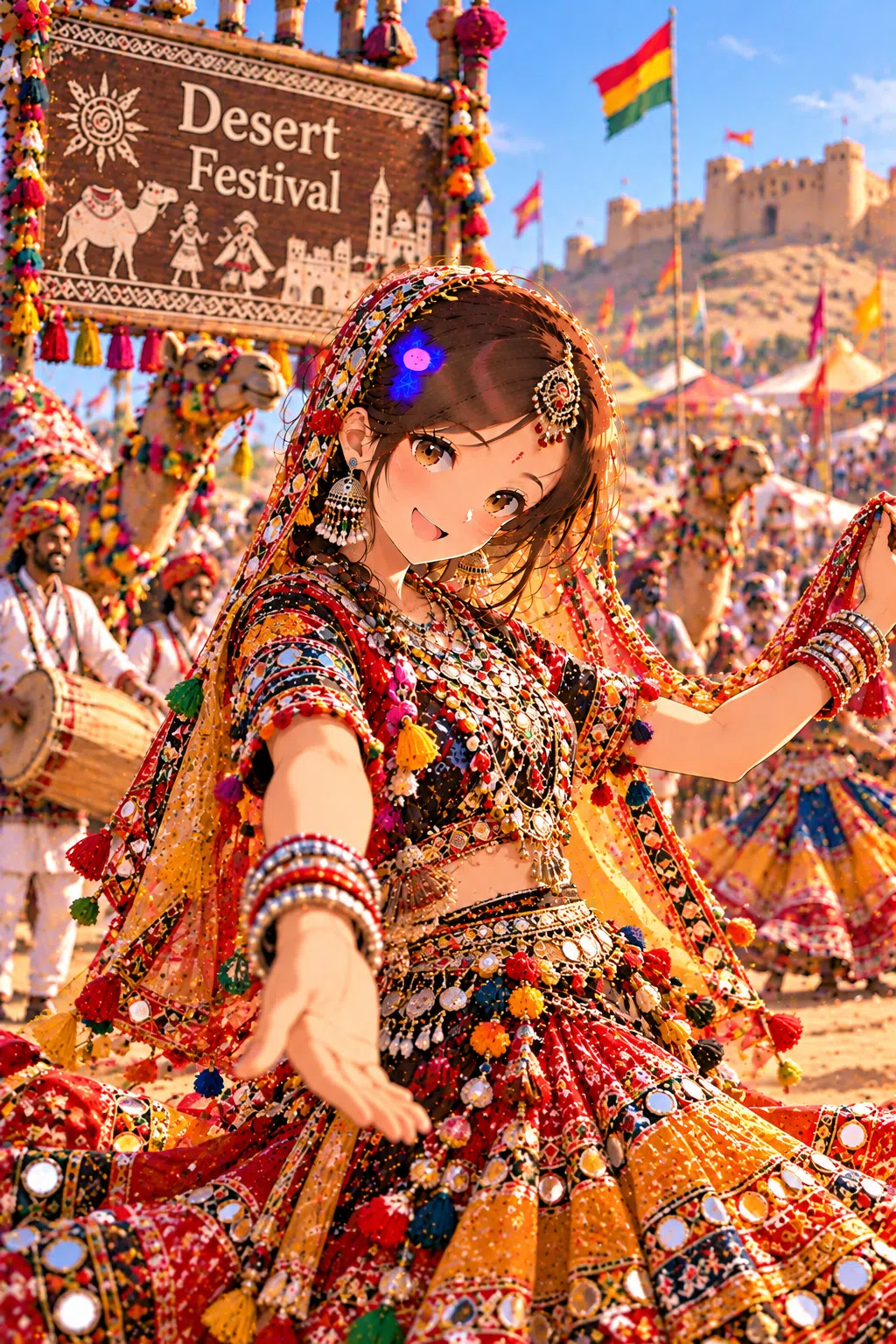 Tiny dressed for Desert Festival