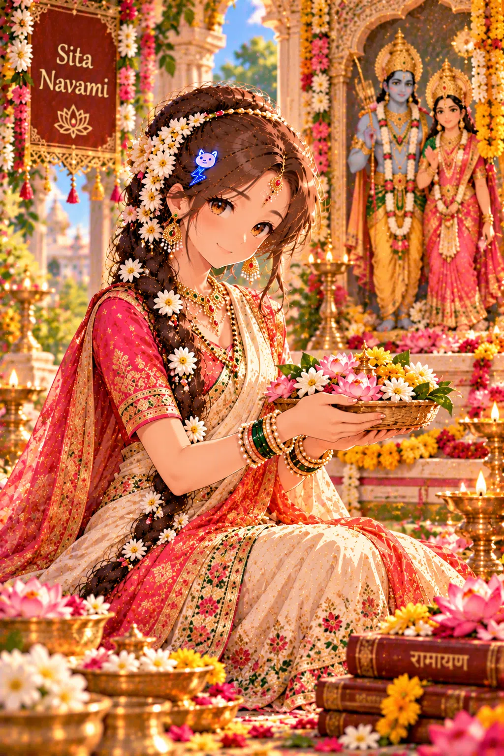 Tiny dressed for Sita Navami