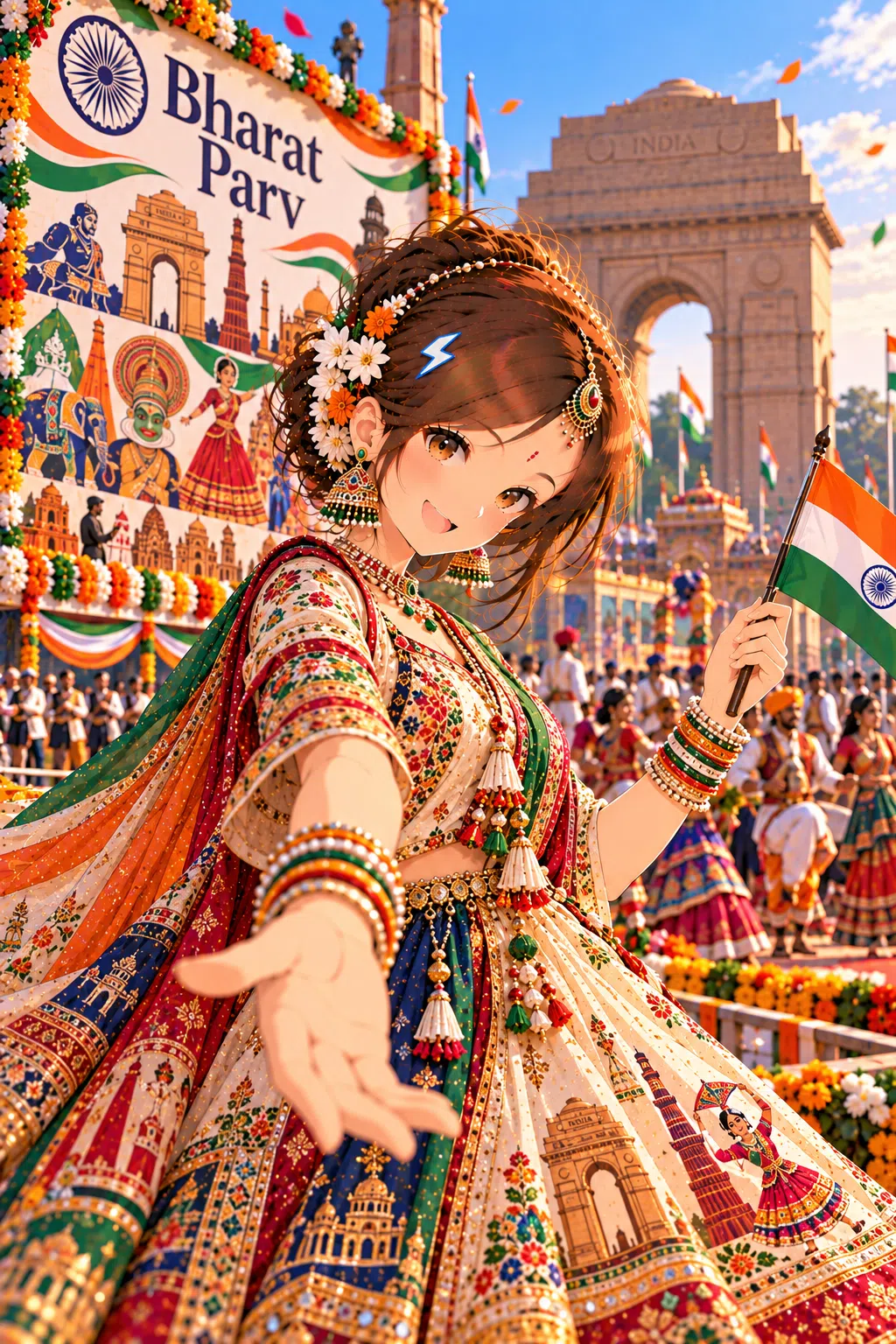 Tiny dressed for Bharat Parv