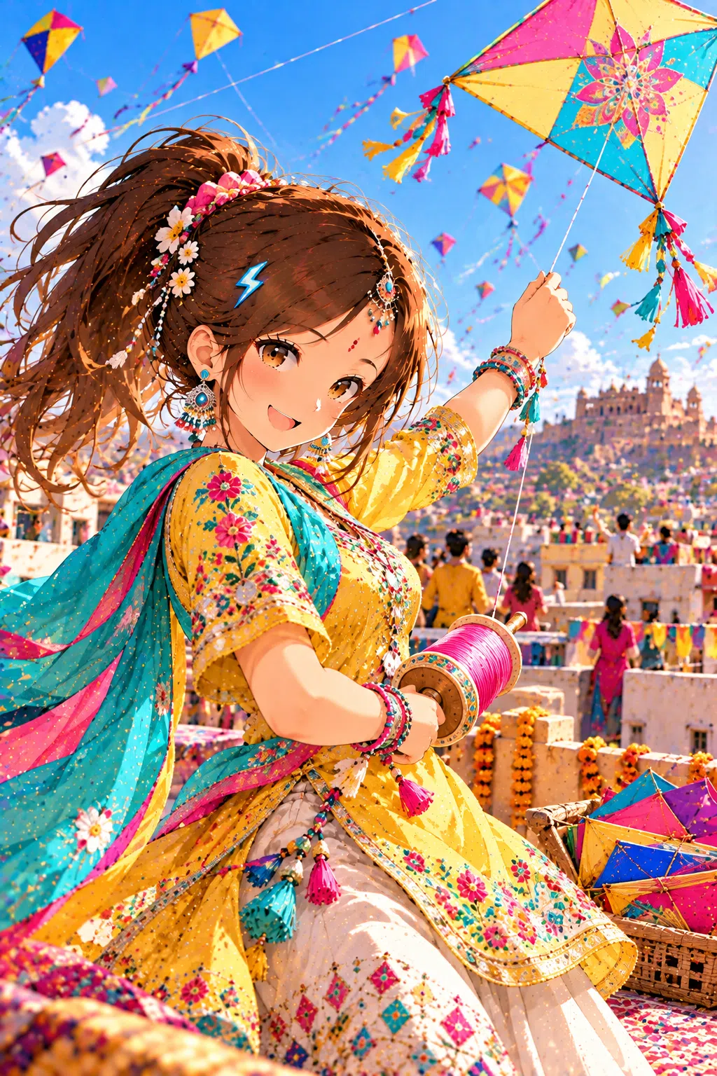 Tiny dressed for Uttarayan (Kite Festival)