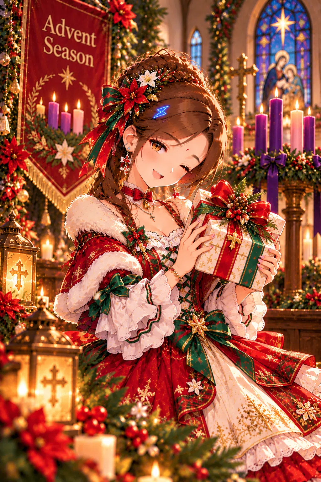 Tiny dressed for Advent